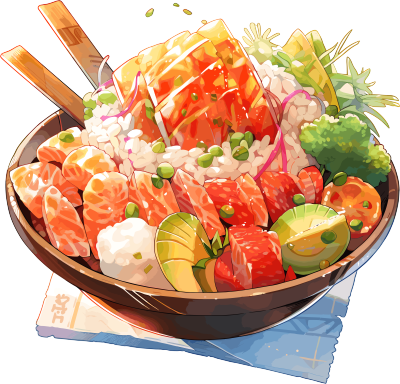 蔬菜沙拉彩色插图