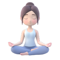 练瑜伽的女孩透明背景插图