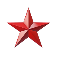 红色五角星图形素材