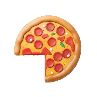 3D披萨可商用插画