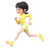 3D运动女孩创意设计插图