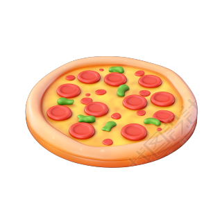 3D披萨透明背景素材