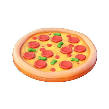 3D披萨透明背景素材
