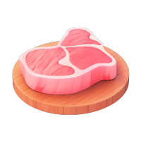3D肉片图标创意设计插图
