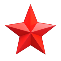 五角星平面图标素材