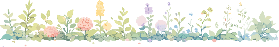 植物花边卡通风格插图