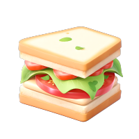 3D三明治黏土材质插画