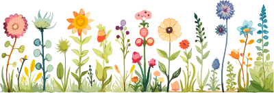 植物花边简洁插图