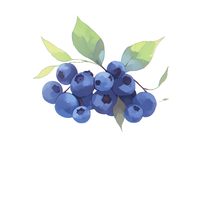 蓝莓2D图形素材