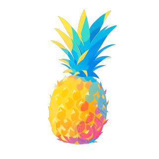 菠萝2D图形插画