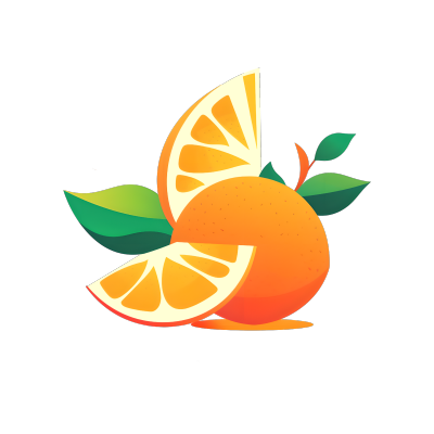 橙子明亮商业插图
