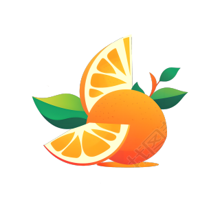 橙子明亮商业插图