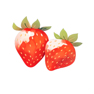 草莓2D图形插画设计素材