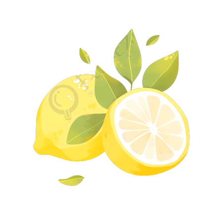 柠檬2D图形插画素材