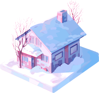 雪地小屋创意设计元素
