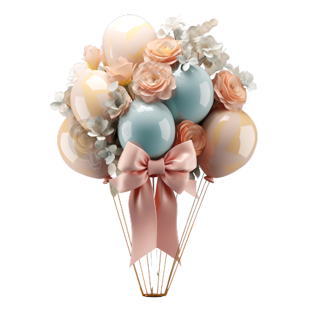 3D气球情人节图形素材