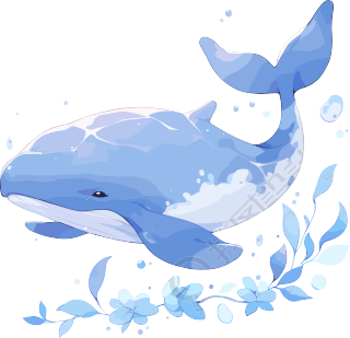 鲸鱼高清透明PNG素材
