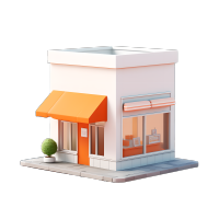 3D购物小店商业插画设计
