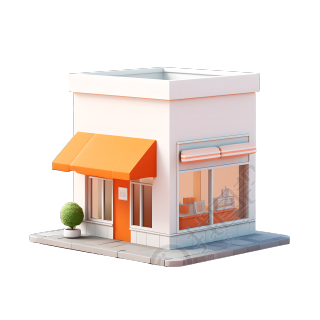 3D购物小店商业插画设计