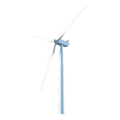 3D新能源风力发电简约设计元素