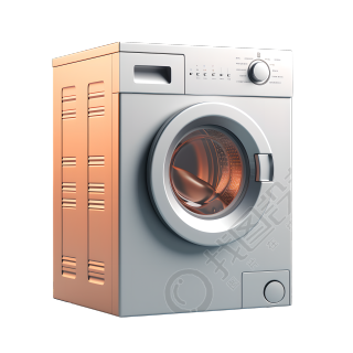 3D洗衣机家居用品插画