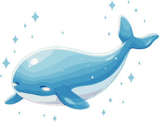 鲸鱼可爱梦幻素材