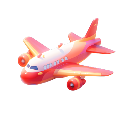 3D飞机透明背景素材