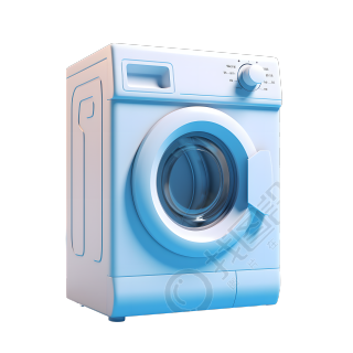 3D洗衣机简洁设计元素