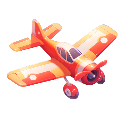 3D飞机可商用插画
