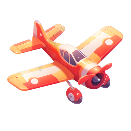 3D飞机可商用插画
