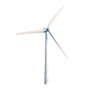3D新能源风力发电插画