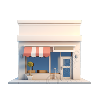 3D购物小店可商用插图