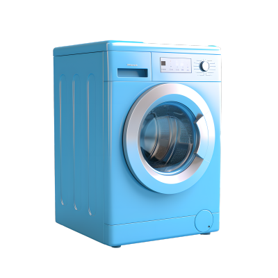 3D洗衣机简约插画