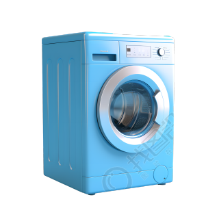 3D洗衣机简约插画