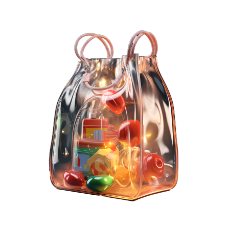 3D圣诞糖果透明包装素材