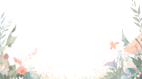 植物花边透明背景插画