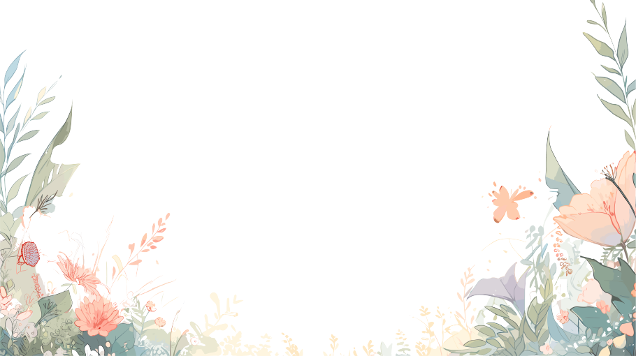 植物花边透明背景插画