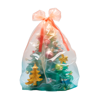 3D圣诞树透明包装元素