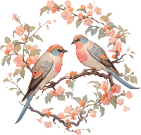 中国画花鸟精美插画素材
