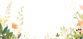 植物花边透明背景图形素材