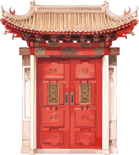 红色大门创意设计素材