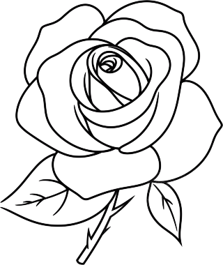 线条玫瑰花商用设计元素
