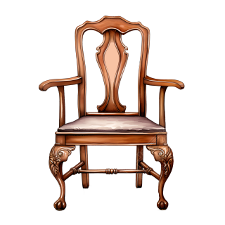 红木椅子高清透明背景图形素材