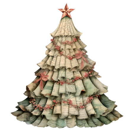 复古圣诞树美国风情素材