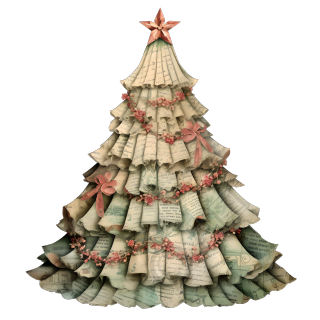 复古圣诞树美国风情素材