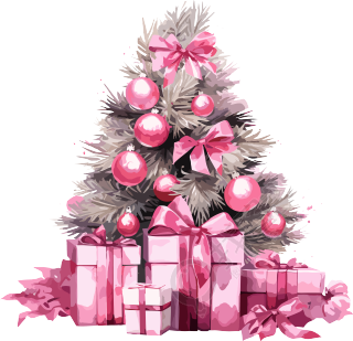 粉色圣诞树高清图形素材