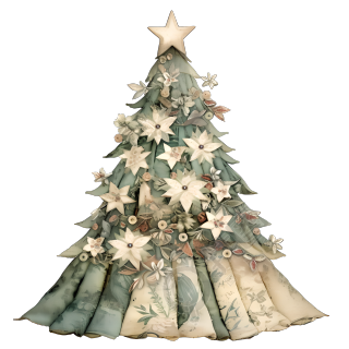 复古圣诞树装饰创意设计元素