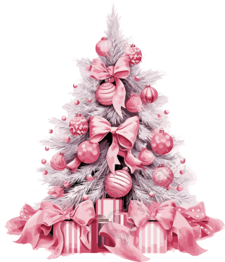粉色圣诞树商业可用素材