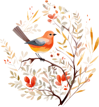 花鸟装饰画插图