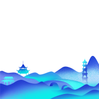 文化传承古建筑剪影创意元素